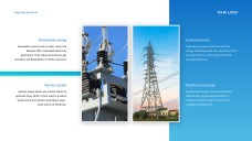 Template Powerpoint Listrik Putih dan Biru Sederhana