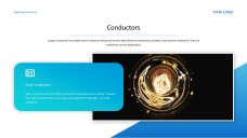 Template Powerpoint Listrik Putih dan Biru Sederhana