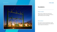 Template Powerpoint Listrik Putih dan Biru Sederhana