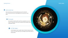 Template Powerpoint Listrik Putih dan Biru Sederhana