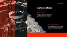 Red and Black Industrial Style Internal Combustion Engine PPT Template
