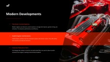 Red and Black Industrial Style Internal Combustion Engine PPT Template
