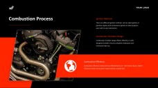 Red and Black Industrial Style Internal Combustion Engine PPT Template