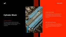 Red and Black Industrial Style Internal Combustion Engine PPT Template