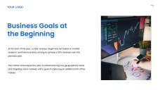 Plantilla de PPT del Informe Anual Azul con Atractivo Visual Profesional para Negocios