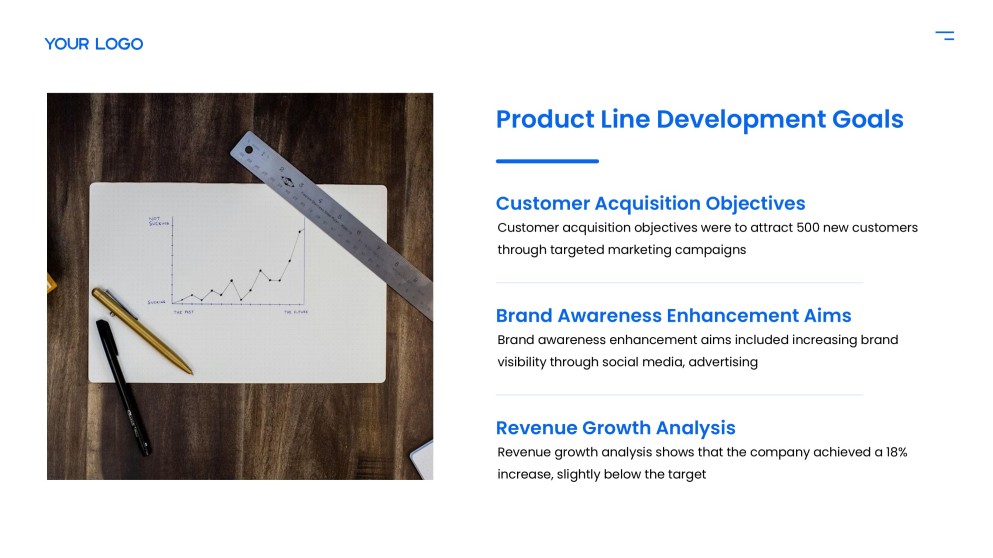 Plantilla de PPT del Informe Anual Azul con Atractivo Visual Profesional para Negocios