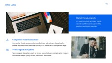 Plantilla de PPT del Informe Anual Azul con Atractivo Visual Profesional para Negocios