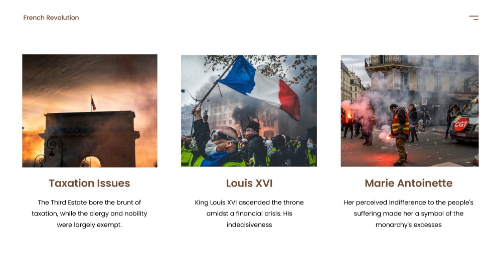 Brown Classic Minimalist French Revolution PPT Template for History