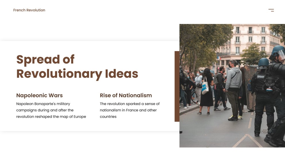 Brown Classic Minimalist French Revolution PPT Template for History