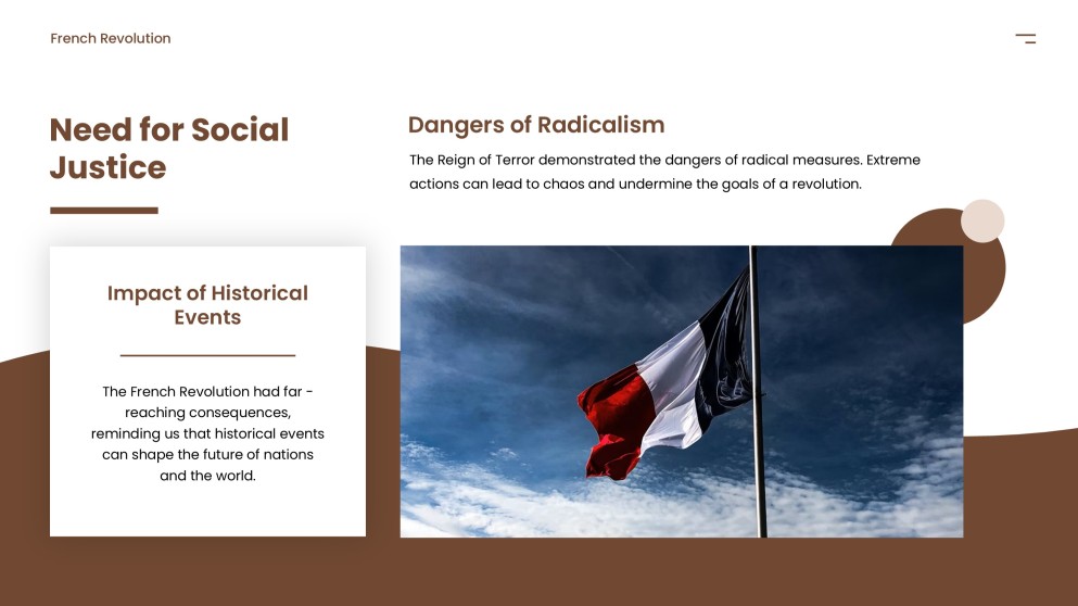 Brown Classic Minimalist French Revolution PPT Template for History