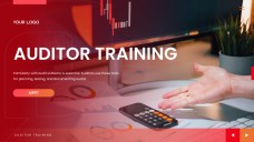 Template Presentasi Pelatihan Audit Internal Profesional Berwarna Merah