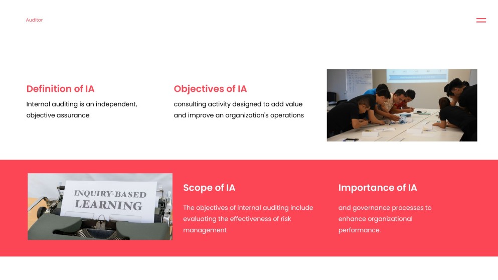 Template Presentasi Pelatihan Audit Internal Profesional Berwarna Merah