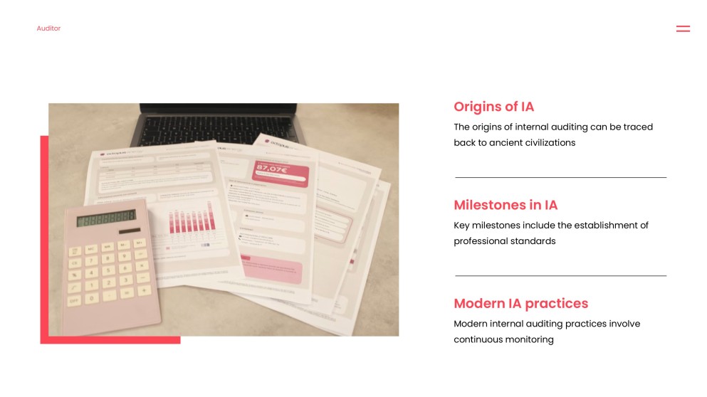 Template Presentasi Pelatihan Audit Internal Profesional Berwarna Merah
