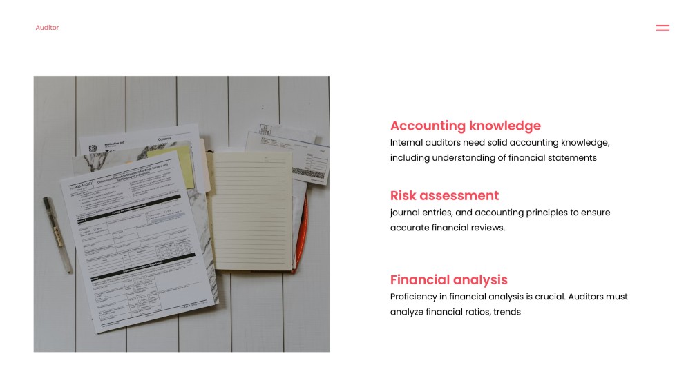 Template Presentasi Pelatihan Audit Internal Profesional Berwarna Merah