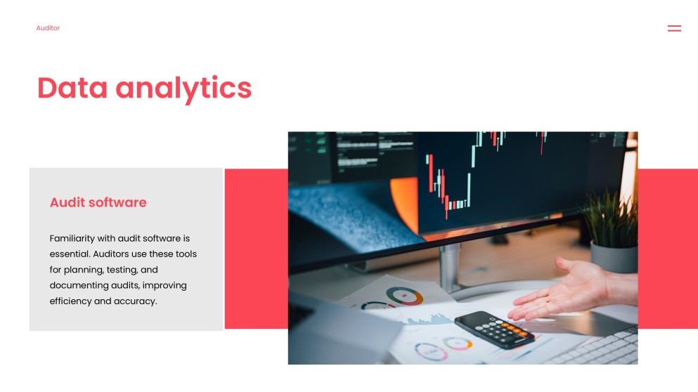 Template Presentasi Pelatihan Audit Internal Profesional Berwarna Merah