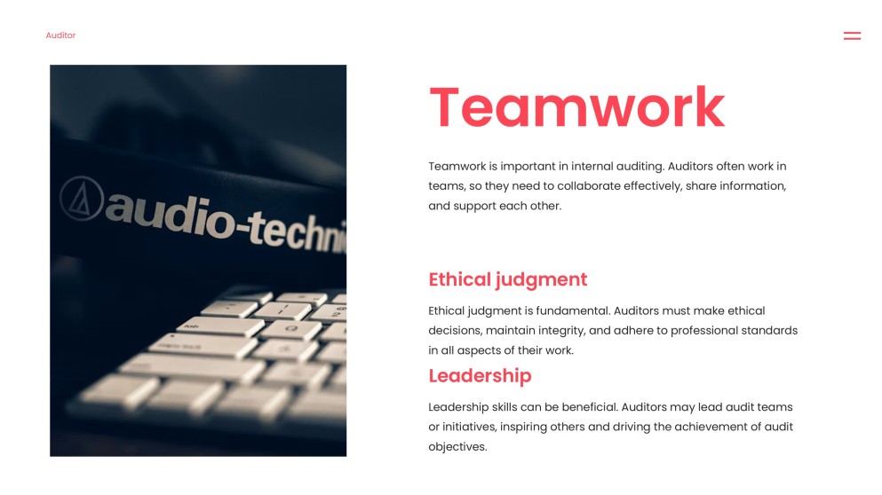 Template Presentasi Pelatihan Audit Internal Profesional Berwarna Merah