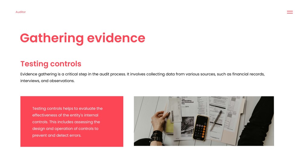 Template Presentasi Pelatihan Audit Internal Profesional Berwarna Merah