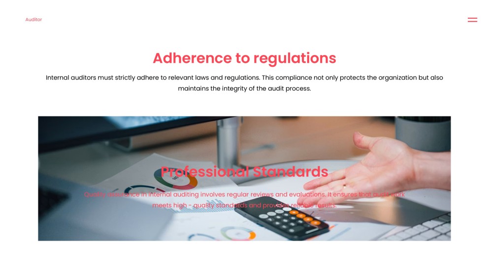 Template Presentasi Pelatihan Audit Internal Profesional Berwarna Merah