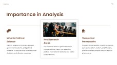 Template PPT Ilmu Politik Coklat-Kuning dengan Dekorasi Klasik