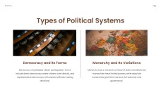 Template PPT Ilmu Politik Coklat-Kuning dengan Dekorasi Klasik