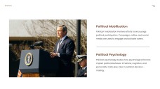 Template PPT Ilmu Politik Coklat-Kuning dengan Dekorasi Klasik