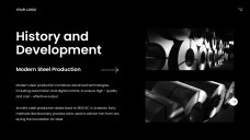 Черный промышленный макет шаблона PPT для металлургической промышленности