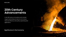 Черный промышленный макет шаблона PPT для металлургической промышленности