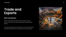 Черный промышленный макет шаблона PPT для металлургической промышленности