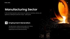 Черный промышленный макет шаблона PPT для металлургической промышленности