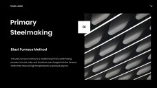 Черный промышленный макет шаблона PPT для металлургической промышленности