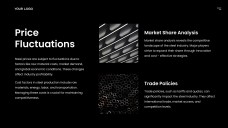 Черный промышленный макет шаблона PPT для металлургической промышленности