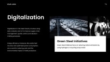 Черный промышленный макет шаблона PPT для металлургической промышленности