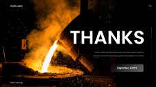 Черный промышленный макет шаблона PPT для металлургической промышленности