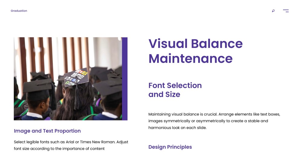 Templat PowerPoint Graduasi Ungu menampilkan Gradien Pemandangan Kampus