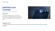 Template PPT Internet of Things Futuristik Biru Tua