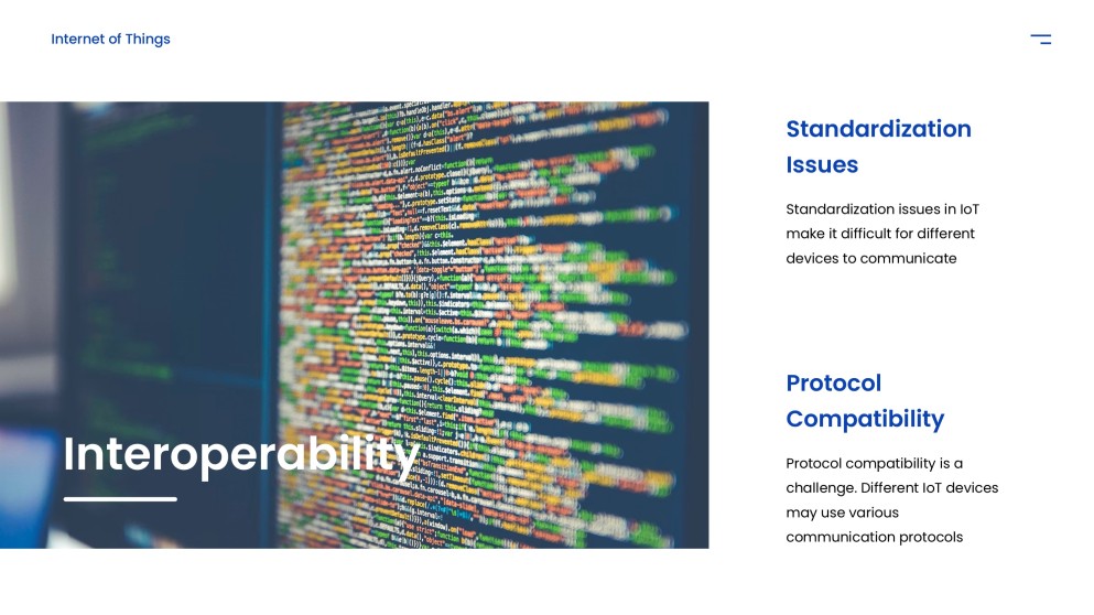 Template PPT Internet of Things Futuristik Biru Tua