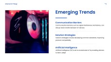 Template PPT Internet of Things Futuristik Biru Tua