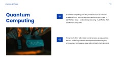 Template PPT Internet of Things Futuristik Biru Tua