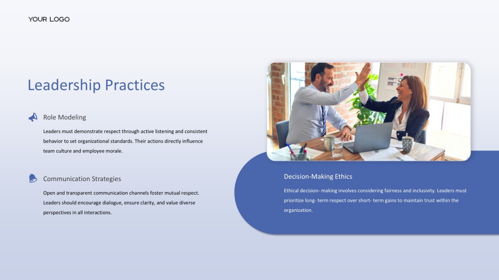 藍色商業風格尊重PowerPoint模板