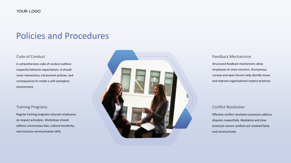 藍色商業風格尊重PowerPoint模板