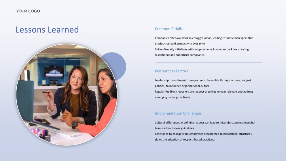 藍色商業風格尊重PowerPoint模板