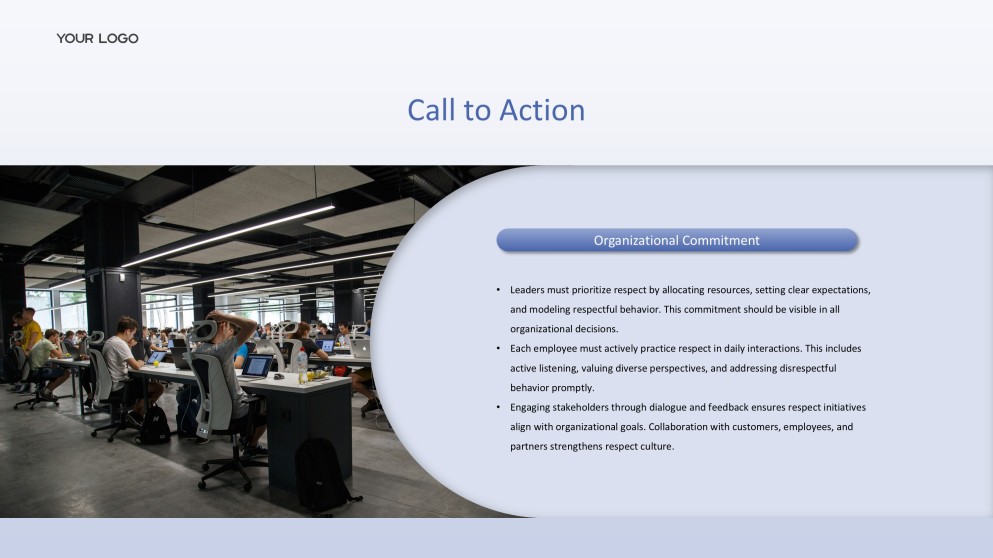 藍色商業風格尊重PowerPoint模板