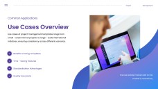 Purple Project Management Template with Organized Data Visualization
