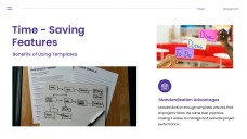 Purple Project Management Template with Organized Data Visualization