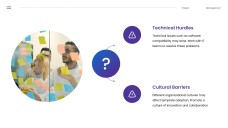 Purple Project Management Template with Organized Data Visualization