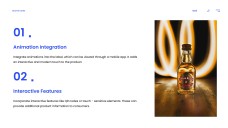 藍色藝術酒瓶標籤模板附插圖