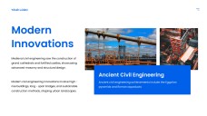 Blue Civil Engineering PPT Template in Minimalist Urban Style