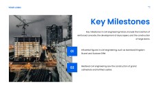 Blue Civil Engineering PPT Template in Minimalist Urban Style
