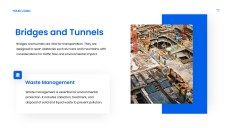 Blue Civil Engineering PPT Template in Minimalist Urban Style