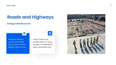 Blue Civil Engineering PPT Template in Minimalist Urban Style